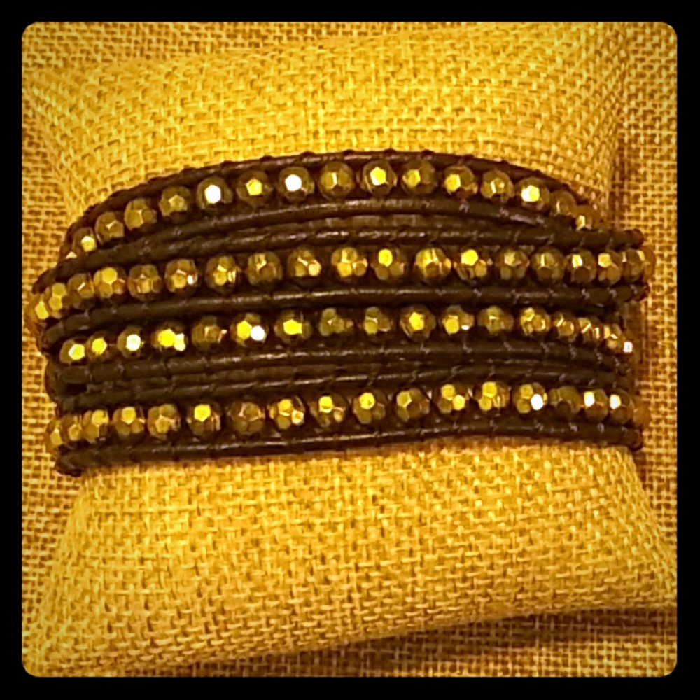 Premier Designs It's A Wrap Brown Bracelet